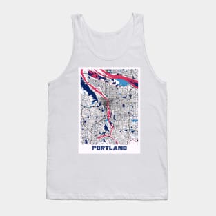 Portland - United States MilkTea City Map Tank Top